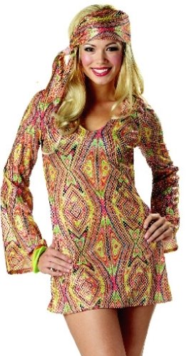 Sexy Adult Womens Go Go Costume 60s 70s Sequin