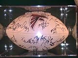 2011 Atlanta Falcons Team Signed Autographed Full Size Football Matt Ryan,roddy White,michael Turner Coa + Hologram W/football Case