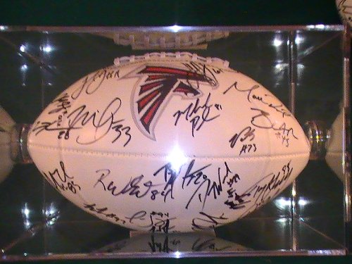 2011 Atlanta Falcons Team Signed Autographed Full Size Football Matt Ryan,roddy White,michael Turner Coa + Hologram W/football Case
