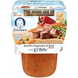 Gerber Purees 3rd Foods Garden Vegetable Beef with Lil Bits, 10 Ounce (Pack of 6)