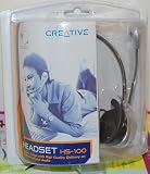 Creative Headset HS-100 with Flexible Boom Microphone use with any Sound Blaster Sound Card