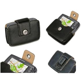 Leather Case Navman: GPS carry case for satellite navigational systems, fits models: Navman F20 F30 F40 F 50.... - see description