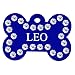 CNATTAGS Swarovski Crystals Bone Shape Pet ID Tags Premium Aluminum Engraved (Bone Blue)