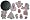engelfigur.com - 11 tlg. Set Stempel Weihnachten Figuren und Stempelkissen - Moosgummi Moosgummistempel Figuren Stempelspiel Kinder Kindergarten Stempelset auswaschbar abwaschbar Schule gro� Weihnachtsmotive Weihnachtsmann Engel Schneemann Geschenke Stern Elch