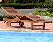 Premium Adjustable Hardwood Outdoor Sunlounger Chaise