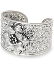 Sterling silver flower bracelet, Jasmine Exuberance