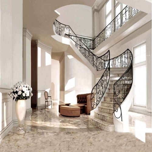 Elegant Interior Stairs 10' x 10' CP Backdrop Computer Printed Scenic Background GladsBuy Backdrop YKY-191
