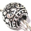 Murano Style Spacer Bead Fits Pandora Column Shaped Antique Silver Plated, 11mm (1)