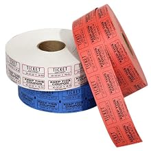 The Coin-Tainer Co. Double Assorted Raffle Ticket Rolls, 2000 Count, 1 Roll, Colors May Vary (60670-63765)