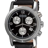 Coach Bleecker Mens Black Leather Chronograph Watch 14600950