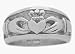 Traditional Genuine Sterling Silver Claddagh Knot Ring