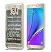IWONE Note 5 Case Sayings Designer TPU Rubber Cover Shockproof Compatible with Samsung Galaxy Note 5 + Inspirational Life Sayings Eventually All Pieces Fall into Place