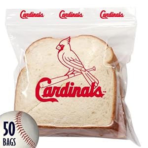 Spectrum 5815-10009 MLB Plastic St. Louis Cardinals Sandwich Press to Close Bag (Pack of 50)