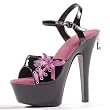 Penthouse Shoes Women's PH601-NAOMI 6" Unit W/ 2" Platform. Side Lace Bow