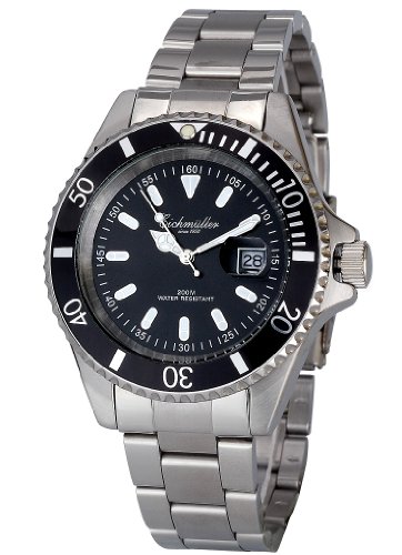 Eichmüller Edelstahl Herrenuhr Taucheruhr 20ATM 200m