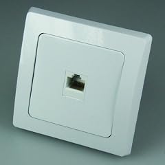 DELPHI RJ45 Dose f�r ISDN & Cat.5 inkl. Rahmen, UP, wei�