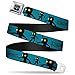 Buckle-Down Seatbelt Belt - KINGDOM HEARTS Shadow Poses Turquoise/Black - 1.5