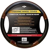 Automotive Innovations Wood Grain Polyvinyl Chloride Universal Fit Steering Wheel Cover
