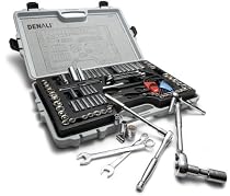 Denali 104-Piece 1/4-, 3/8-, and 1/2-Inch Drive Socket Set, SAE/Metric