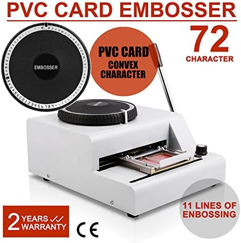 MostTool Embossing Embosser Machine 72 Character Manual PVC Card Printer 1/7 Inch Protable Vip Club Novel Design Adjustable