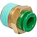 SMC KR Series Brass Flame Resistant Push-to-Connect Tube Fitting, Connector with Sealant, 12mm Tube OD x 1/2" BSPT Male