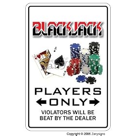 BLACKJACK ~Sign~ gambler parking black jack vegas gift