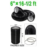 Buy 6 Vent 16.5' Insulated Flexible Duct Air Ducting Black by MEGA BRAND