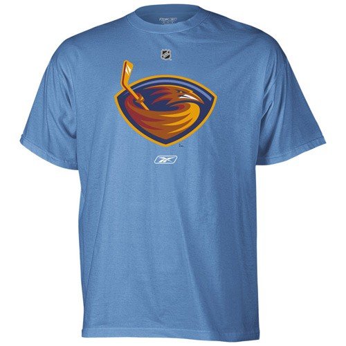 NHL Men's Atlanta Thrashers Primary Logo T-Shirt (Light Blue, Medium)