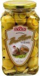 "BUTTON" (Mushrooms) "HYSON", Marinated Button(Champignon) Mushrooms in Reusable Glass Jar, 800g. PRofC.