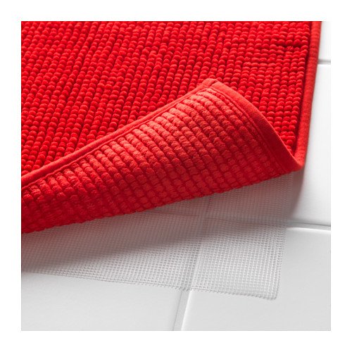 Ikea Red Supersoft Bath Shower Mat Rug Bathtub Bathroom Floor Badaren
