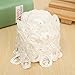 KINGSO 3 Yards Fabric Flower Lace Trimming For Costume Dress Sewing Crafts White