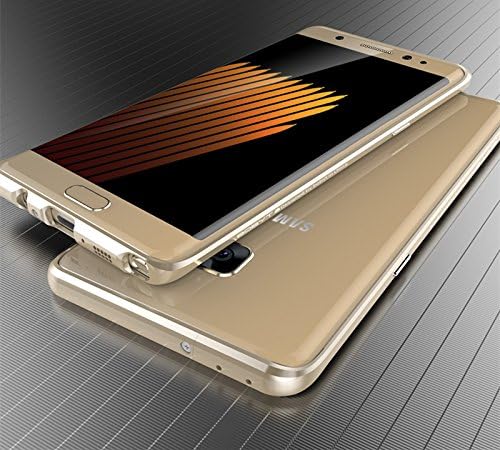 Galaxy Note 7 Bumper Case,CAPY 3D Curved Surface CNC Aviation Aluminum Alloy Metal Scratch-Resistant Built-in Sponge Drop Protection Bumper Frame Shell for Galaxy Note 7 Gold