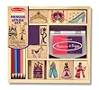 Melissa & Doug Wooden Princess Stamp Set