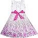 Sunny Fashion Girls' Dress 3 Pink Flower Leaves School Party