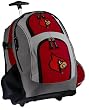 Louisville Cardinals Rolling Backpack Deluxe Red University of Louisville - Best Backpacks Bags with Wheels or School Trolley Bags Carry-Ons - Unique Gifts!