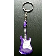 Schl�sselanh�nger Miniatur Elektro Gitarre E-Gitarre Mini lila
