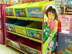 Delta Luv Dora The Explorer Toy Organizer with cloth Bins