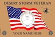 Veteran Army Desert Storm Desk Flag
