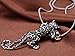 Fierce Detail Spotted Jaguar Climbing Leopard Animal Spots Dots Pendant Necklace