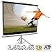 ULTRALUXX PROFI XXL Stativleinwand 245 x 245 cm 1:1 Format (346 cm Diagonale) - Formate einstellbar - HDTV Leinwand Full HD gegeignet