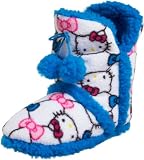 Hello Kitty Womens Short Bootie, White w/Blue Trim, Medium (7 8) 51abic zeL. SL160 Hello Kitty Womens Short Bootie, White w/Blue Trim, Medium (7 8)