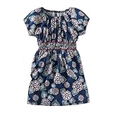 Tea Collection Girls 2-6X Pasar Vines Dress, Lake, 5 Tea Collection Girls 2-6X Pasar Vines Dress, Lake, 5