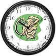 Monkey with Banana No.2 Monkey Animal Wall Clock by WatchBuddy Timepieces (White Frame)