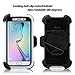 ULAK S6 Edge Case, Galaxy S6 Edge Case, Hybird Rugged and Silicone Protective Cover with Kickstand and Belt Clip Holster for Samsung Galaxy S6 Edge (White + Black) Will not Fit S6 Edge Plus