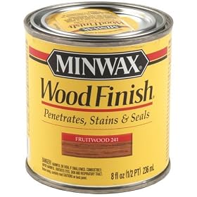 Minwax 22410 1/2 Pint Wood Finish Interior Wood Stain, Fruitwood