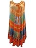 Orange Tie Dye Caftan Dress / Cover Up Bohemian Dresses