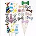 Kakaxi(TM) 76Pcs Photo Booth Props DIY Kit Funny Colorful Photo Booth Props for Party