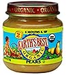 Earth's Best 2nd Pears, 4 Ounce Jars (Pack of 12)