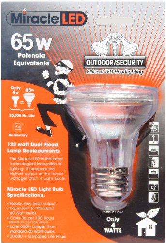 Miracle LED 605027 Security Bulb, White