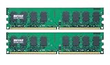 BUFFALO デスクトップ用 増設メモリ PC2-6400(DDR2-800) 240Pin 4GB 2枚組 D2/800-4GX2